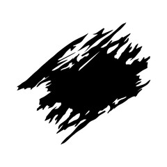 icon of black ink paint stroke, vector illustration