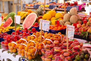Il Capo market in Palermo, Sicily. This is one of several popular street markets in Palermo.