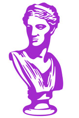 Fototapeta na wymiar Vector icon of an antique figure of a woman