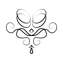icon of Swirl ornament stroke, line style