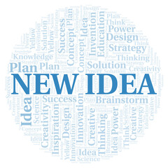 Obraz premium New Idea typography word cloud create with the text only.