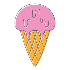 ice cream hand drawn design vector illustration