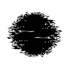 circular grunge brush stroke, vector illustration