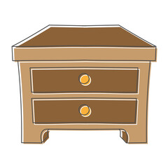 drawer hand drawn design vector illustration