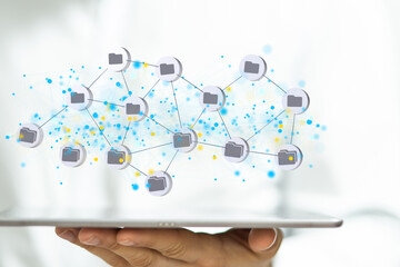 data network 3d digital info