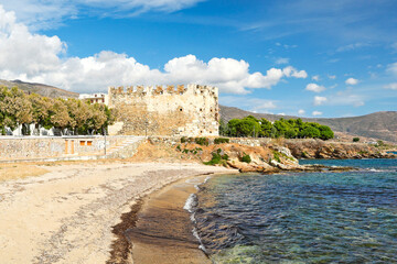Fototapeta na wymiar The Bourtzi of Karystos in Evia island, Greece