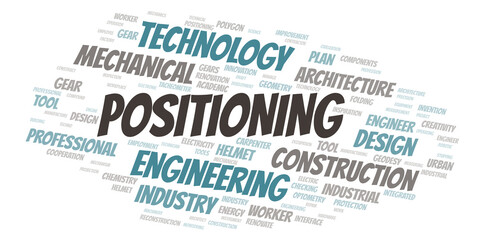 Positioning typography word cloud create with the text only