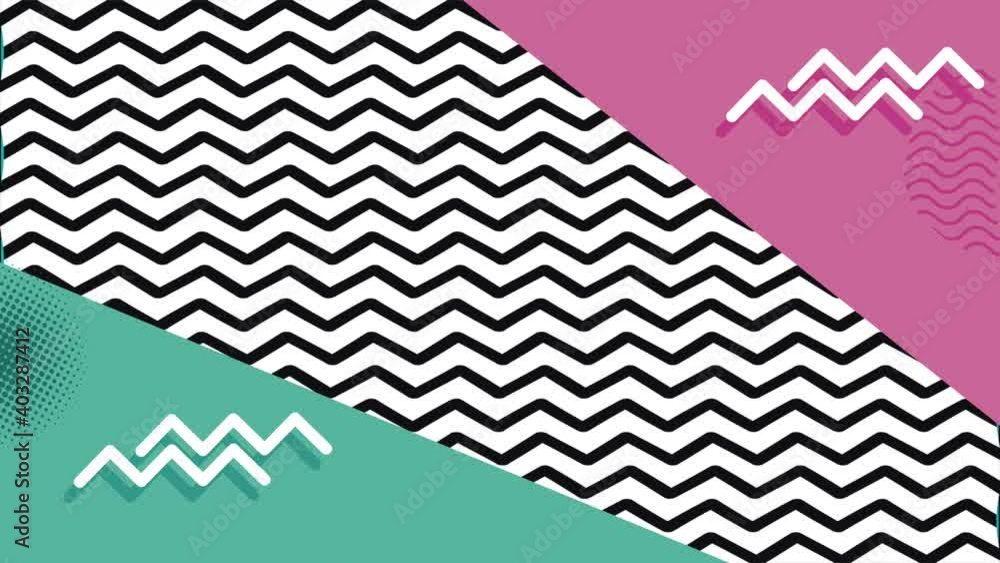 Poster forms and figures memphis retro style background