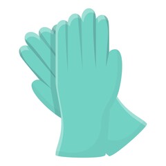 Fototapeta premium Care medical gloves icon. Cartoon of care medical gloves vector icon for web design isolated on white background