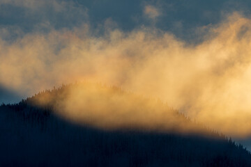 Obraz na płótnie Canvas Skreiafjella Mountains in winter.