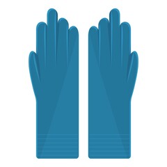 Latex medical gloves icon. Cartoon of latex medical gloves vector icon for web design isolated on white background