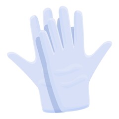 Fototapeta premium Protective medical gloves icon. Cartoon of protective medical gloves vector icon for web design isolated on white background