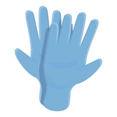 Fototapeta premium Personal medical gloves icon. Cartoon of personal medical gloves vector icon for web design isolated on white background
