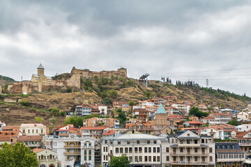 Fototapeta na wymiar View of Narikala fortress, Tbilisi, Georgia