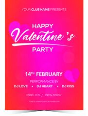 Valentines Day Party Flyer 14th February