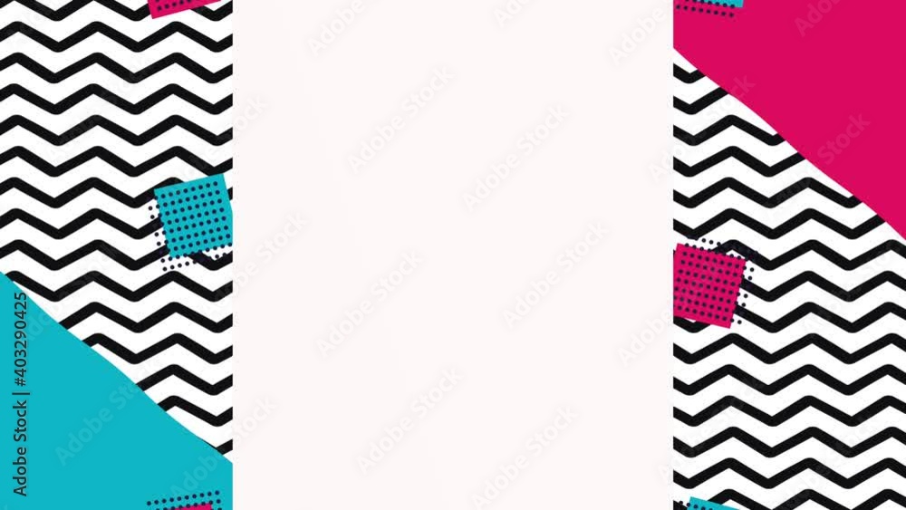 Poster forms and figures memphis retro style background