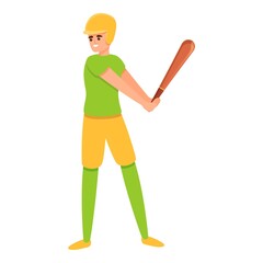 Baseball training icon. Cartoon of baseball training vector icon for web design isolated on white background