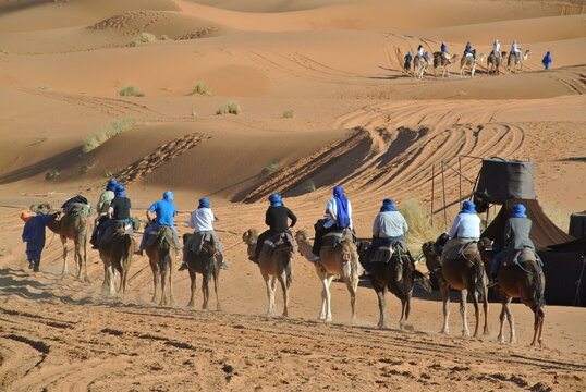 Desierto de S&aacute;hara y su carabana
