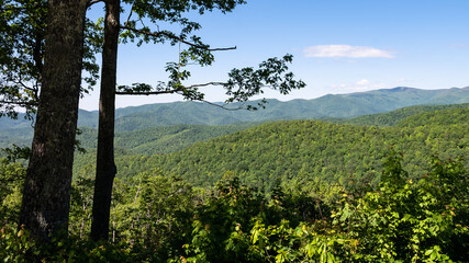 Springtime Appalachian Mountain View Along the Blue Ridge Parkway