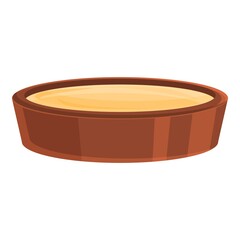 Dough pot icon. Cartoon of dough pot vector icon for web design isolated on white background