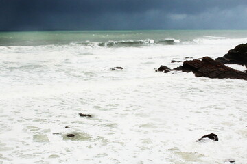 Cyclone Bella at Cathedrals Beach in Galician Coast