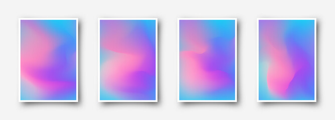 Abstract blurred gradient mesh background in bright rainbow colors. Colorful smooth banner template. Easy editable soft colored vector illustration in EPS8 without transparency.