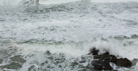 Cyclone Bella at Cathedrals Beach in Galician Coast