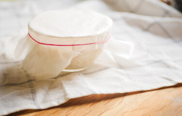 Homemade overnight oatmeal breakfast. Cooking porridge at home