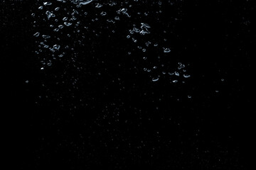 Water bubble on a black