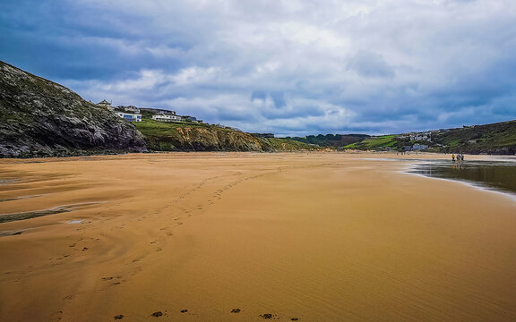 Mawgan Porth beach in Cornwall
