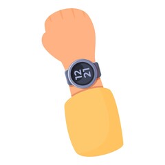 Student smartwatch icon. Cartoon of student smartwatch vector icon for web design isolated on white background