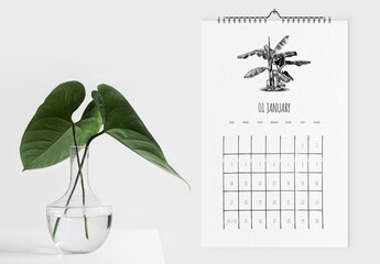 Plant 2021 Wall Calendar Layout