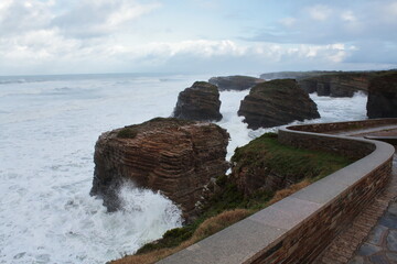 Cyclone Bella at Cathedrals Beach in Galician Coast