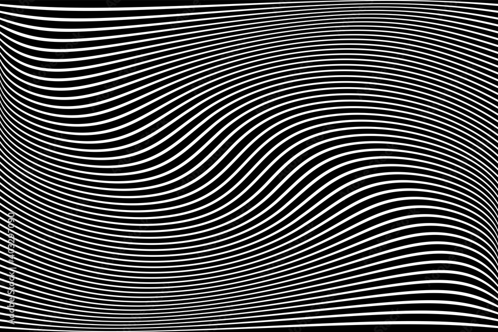 Wall mural abstract wavy lines pattern and textured background.