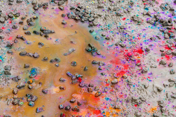 colorful paint splatters
