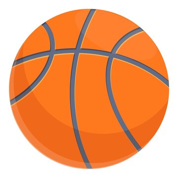 Basketball ball icon. Cartoon of basketball ball vector icon for web design isolated on white background