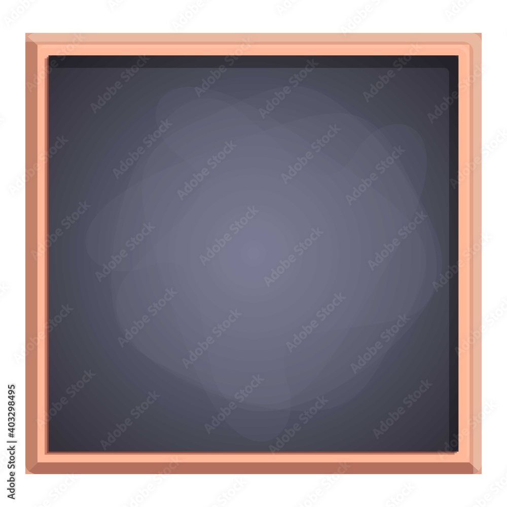Poster teach chalkboard icon. cartoon of teach chalkboard vector icon for web design isolated on white back