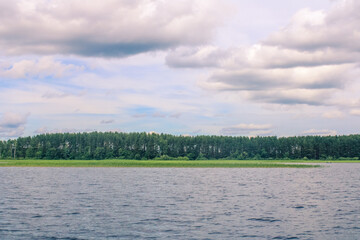 Russian nature. Russian forest, Russian river.