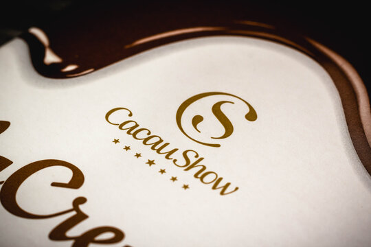 January 5, 2021, Brazil. In this photo illustration a Cacau Show logo on a chocolate box.