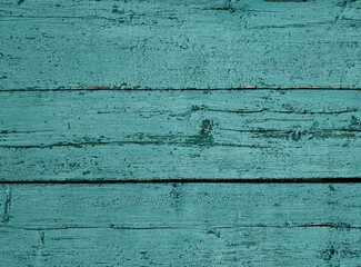 Fototapeta premium Horizontal wooden boards. Wooden green background