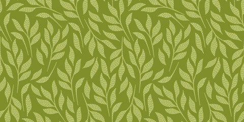 Artistic seamless pattern with abstract leaves. Modern design for paper, cover, fabric, interior decor and other.