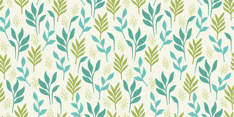 Fototapeta na wymiar Artistic seamless pattern with abstract leaves. Modern design for paper, cover, fabric, interior decor and other.