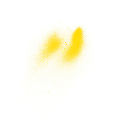 Yellow paint spray brush illustration