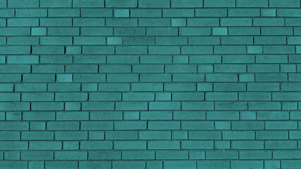 Green new brick wall texture background.