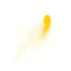 Beautiful yellow paint splash brush