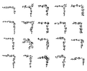 Corner Border icons set