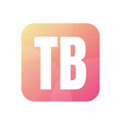 TB Letter Logo Design With Simple style