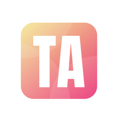 Fototapeta premium TA Letter Logo Design With Simple style