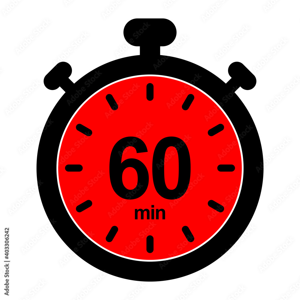 Poster nswi60 newstopwatchicon nswi - english - timer and stopwatch icon. - countdown timer. - 60 minutes -