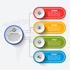 Obraz premium Abstract 3D Paper Infographics. Business template .Vector illustration